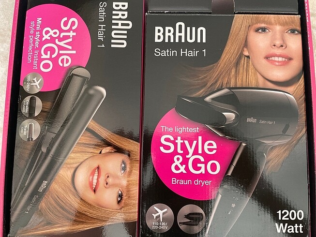 Braun Braun Satin Hair 1 Style&Go Seyahat Tipi Saç Kurutma Makinesi + 