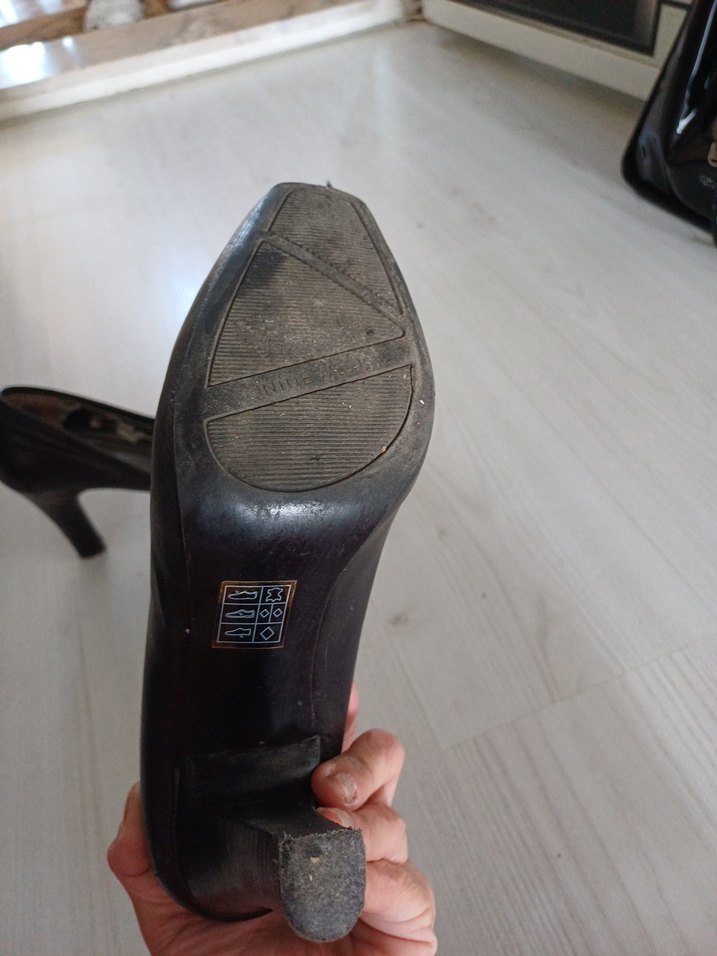 Siyah Kadın Stiletto Topuklu Ayakkabı - Görsel 5