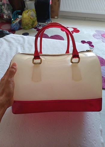 Klasik Parlak Beyaz Kadın Çanta - Görsel 8