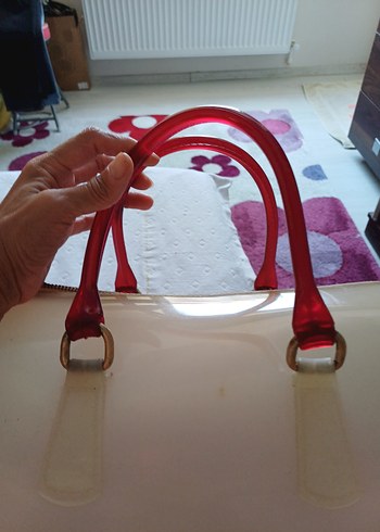 Klasik Parlak Beyaz Kadın Çanta - Görsel 6