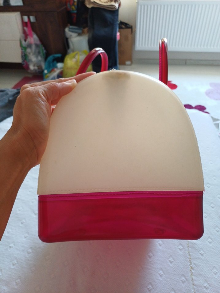 Klasik Parlak Beyaz Kadın Çanta - Görsel 3