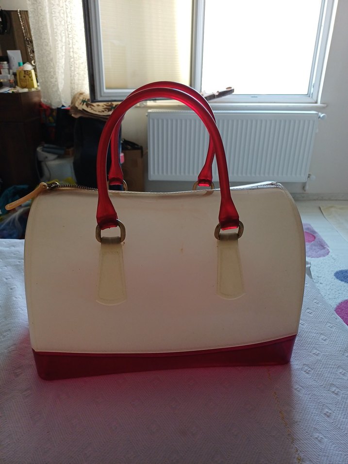 Klasik Parlak Beyaz Kadın Çanta - Görsel 5