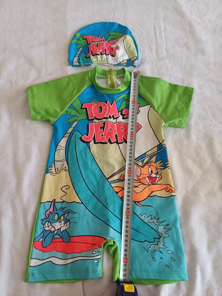 Tom ve Jerry Baskılı Çok Renkli Erkek Çocuk Mayo - Görsel 2