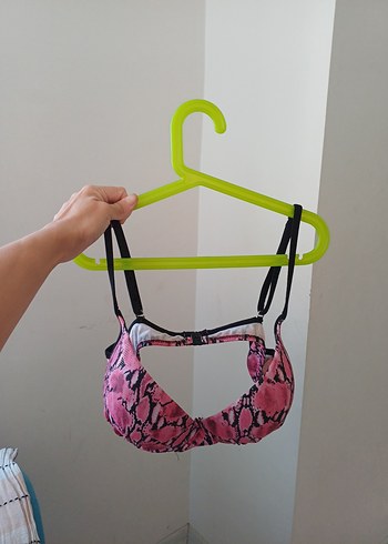 Pembe Yılan Desenli Sporcu Sütyeni Bikini - Görsel 5