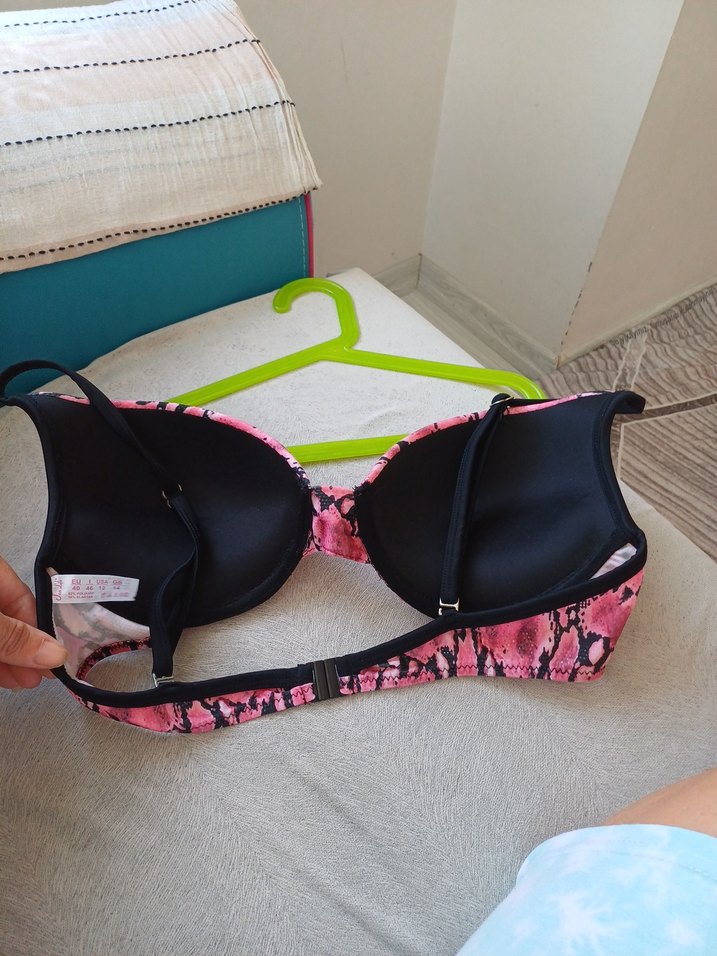 Pembe Yılan Desenli Sporcu Sütyeni Bikini - Görsel 2