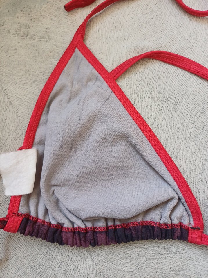 Kırmızı Bağlamalı Strappy Bikini Üstü - Görsel 4