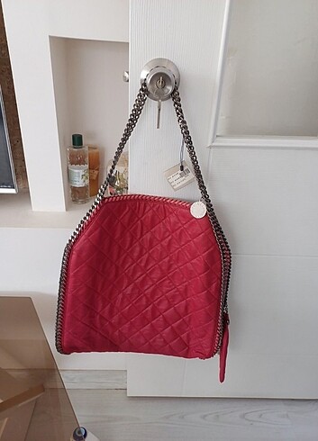 Bordo deri çanta,cüzdanlı. - Görsel 8