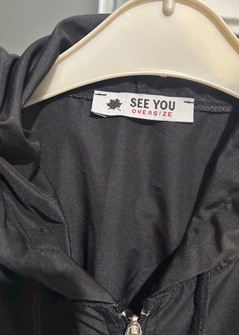 Siyah Baskılı Uzun Street Wear Kadın Ceket - Görsel 2