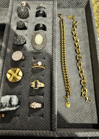 Zincir Detaylı Parlak Altın Bileklik - Görsel 12