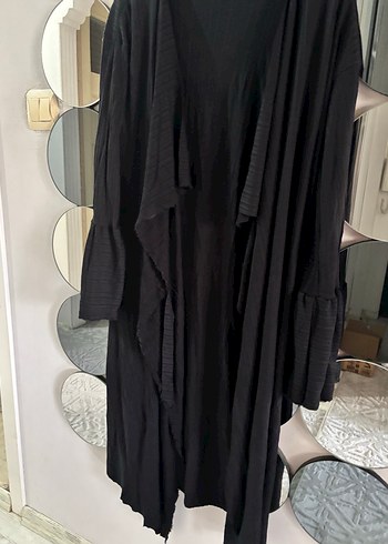 Siyah Uzun Kollu Gotik Kadın Sabahlık ceket elbise - Görsel 2