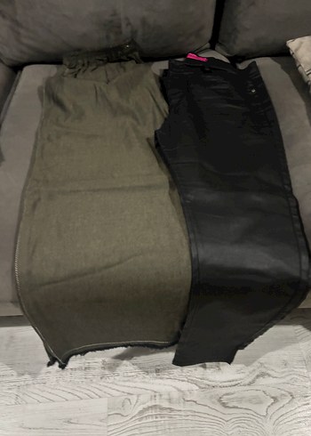 Sarı Bantlı Gri Oversize Denim Jean - Görsel 11