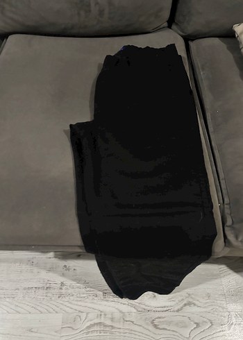 Sarı Bantlı Gri Oversize Denim Jean - Görsel 6