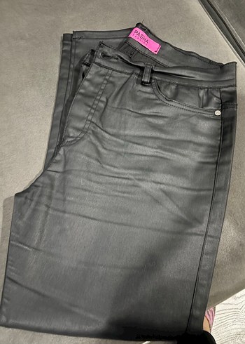 Sarı Bantlı Gri Oversize Denim Jean - Görsel 9