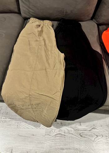 Sarı Bantlı Gri Oversize Denim Jean - Görsel 19