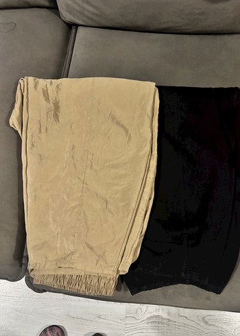 Sarı Bantlı Gri Oversize Denim Jean - Görsel 20