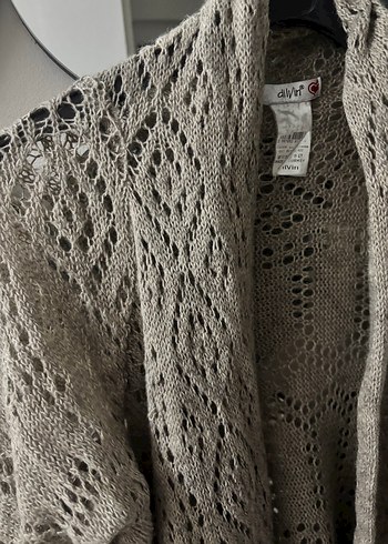 Bej Örgü Bohem Kadın Hırka - Görsel 4