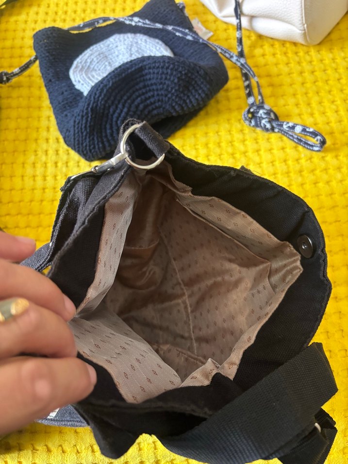 Fermuarlı Siyah Beyaz Kadın  Çantası adet fiyatı - Görsel 3