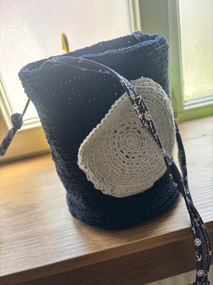 Gri Detaylı Siyah Örgü Bohem Kadın Çanta - Görsel 3