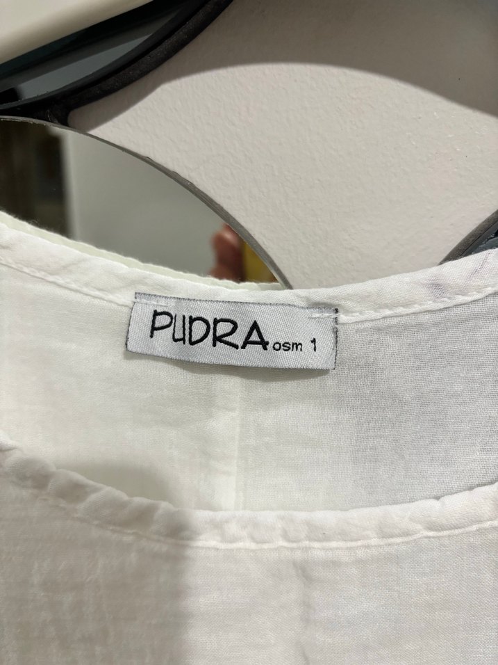 Nakışlı  Beyaz Uzun Elbise - Görsel 4