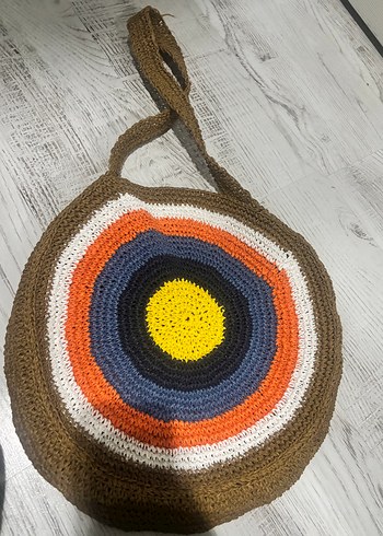 Renkli Örgü Bohem Kadın Çanta - Görsel 4