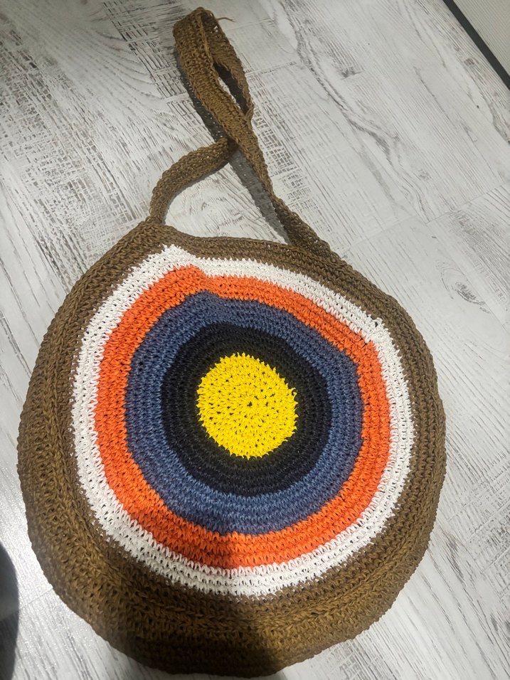 Renkli Örgü Bohem Kadın Çanta - Görsel 4