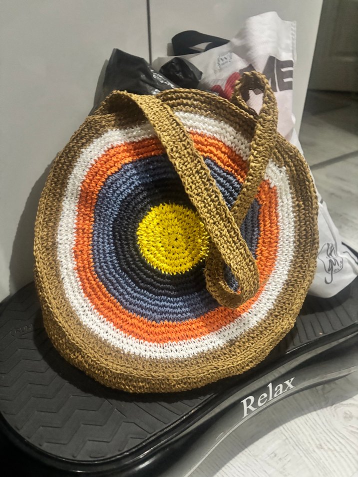 Renkli Örgü Bohem Kadın Çanta - Görsel 3