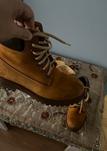 Kahverengi Süet Kadın Dolgu Topuk Bot - Görsel 2