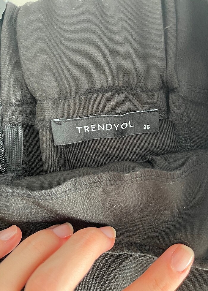 siyah mini şort etek yırtmaçlı - Görsel 4