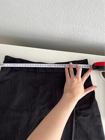 siyah süet mini şort etek - Görsel 2