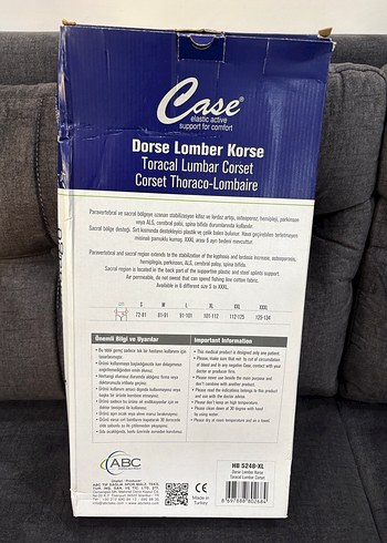 Bej Torakal Lomber Korse - Orta Boy - Görsel 2