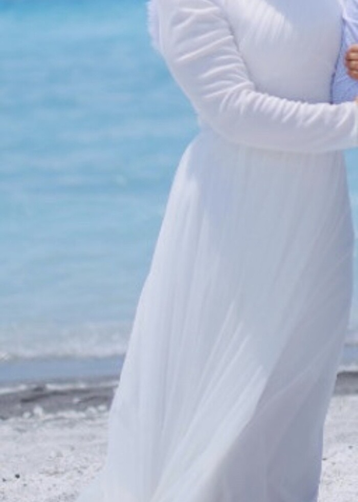 Beyaz tül elbise - Görsel 2