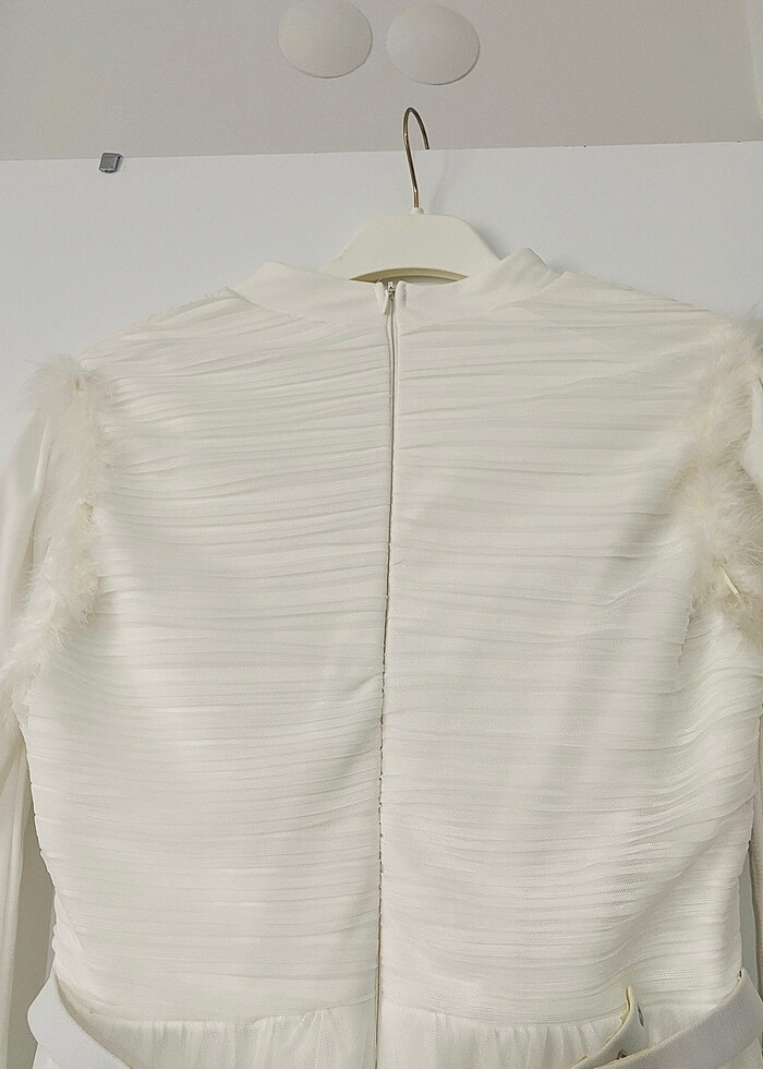 Beyaz tül elbise - Görsel 5