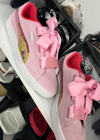 Pembe Kadın Puma Spor Ayakkabı - Görsel 3