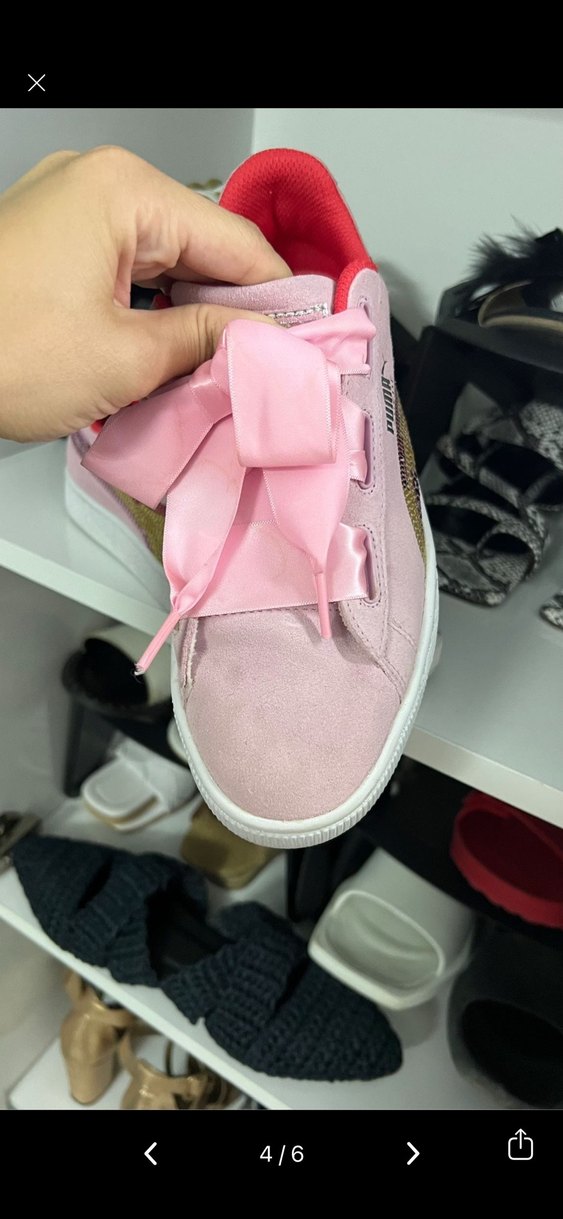 Pembe Kadın Puma Spor Ayakkabı - Görsel 4