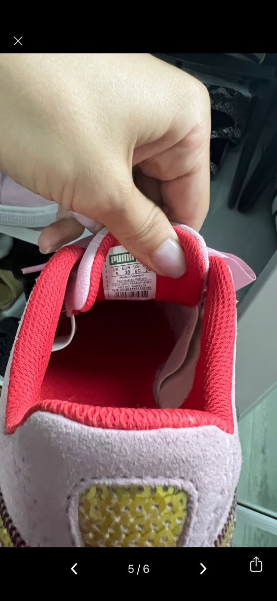 Pembe Kadın Puma Spor Ayakkabı - Görsel 5