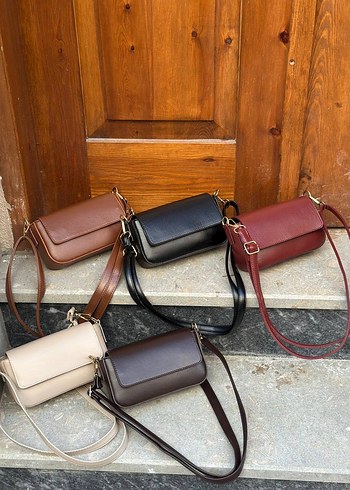 Kahverengi Leopar Desenli Deri Kadın Çanta - Görsel 2