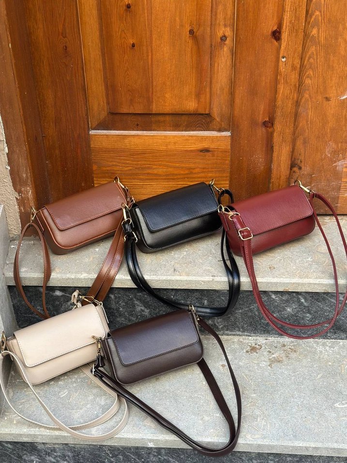 Kahverengi Leopar Desenli Deri Kadın Çanta - Görsel 2