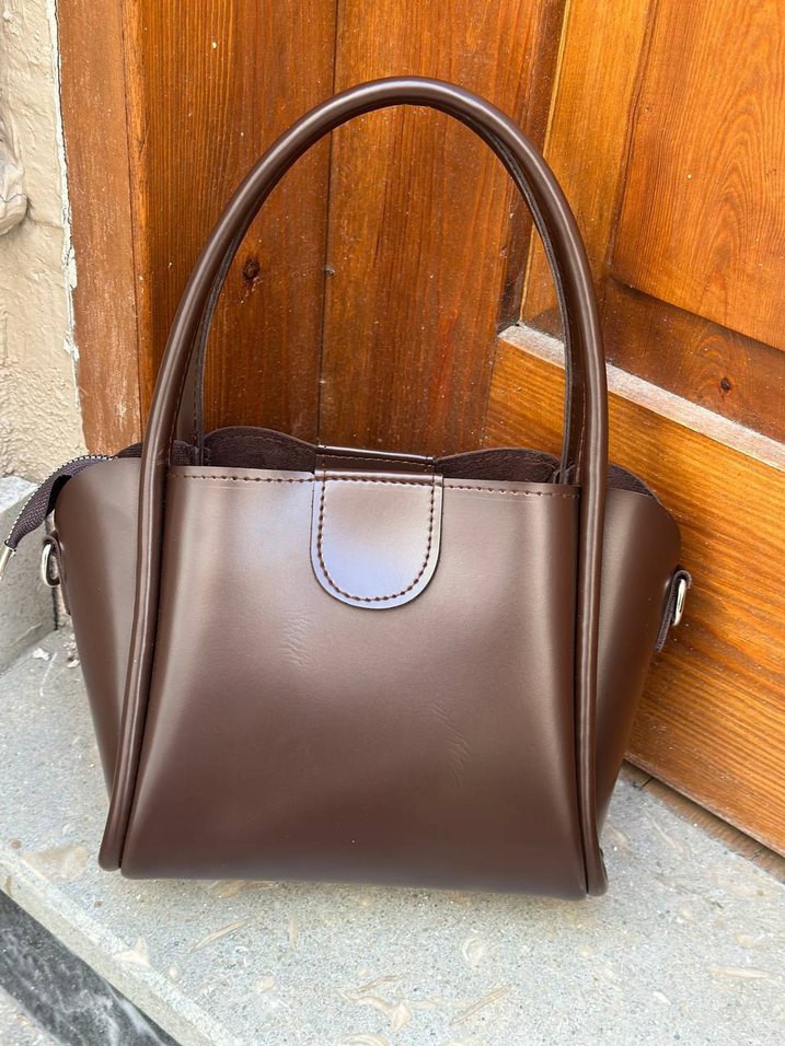 Kadın Çok Renkli Deri El Çantası - Görsel 2