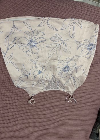 Bej Çiçek Desenli Uzun Kadın Sabahlık s/m beden - Görsel 8