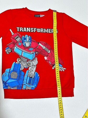 5 Yaş Beden kırmızı Renk 5-6 yaş erkek çocuk transformers sweatshirt