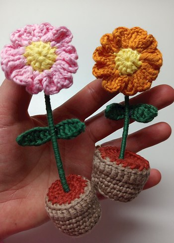 El Yapımı Bohem Çiçek magnetleri. - Görsel 2