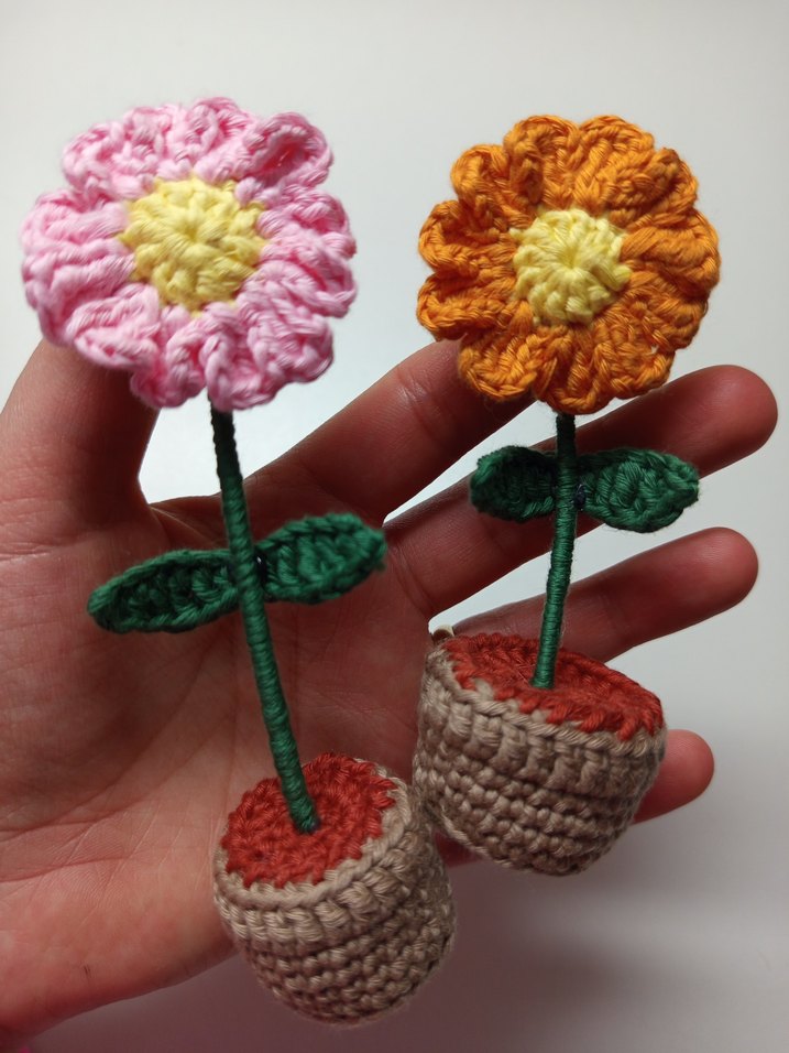 El Yapımı Bohem Çiçek magnetleri. - Görsel 2