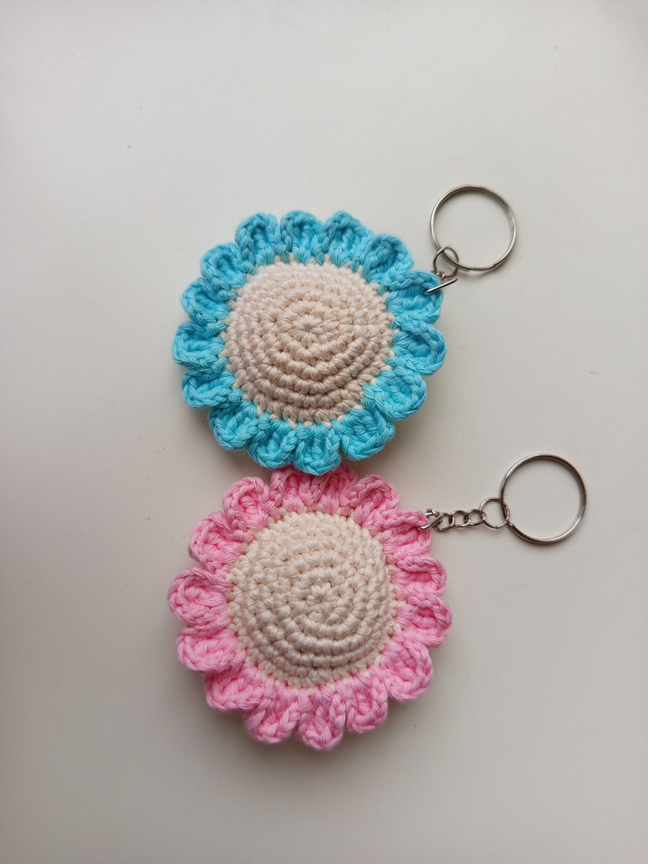 Renkli Örgü Kadın Anahtarlık - Görsel 2