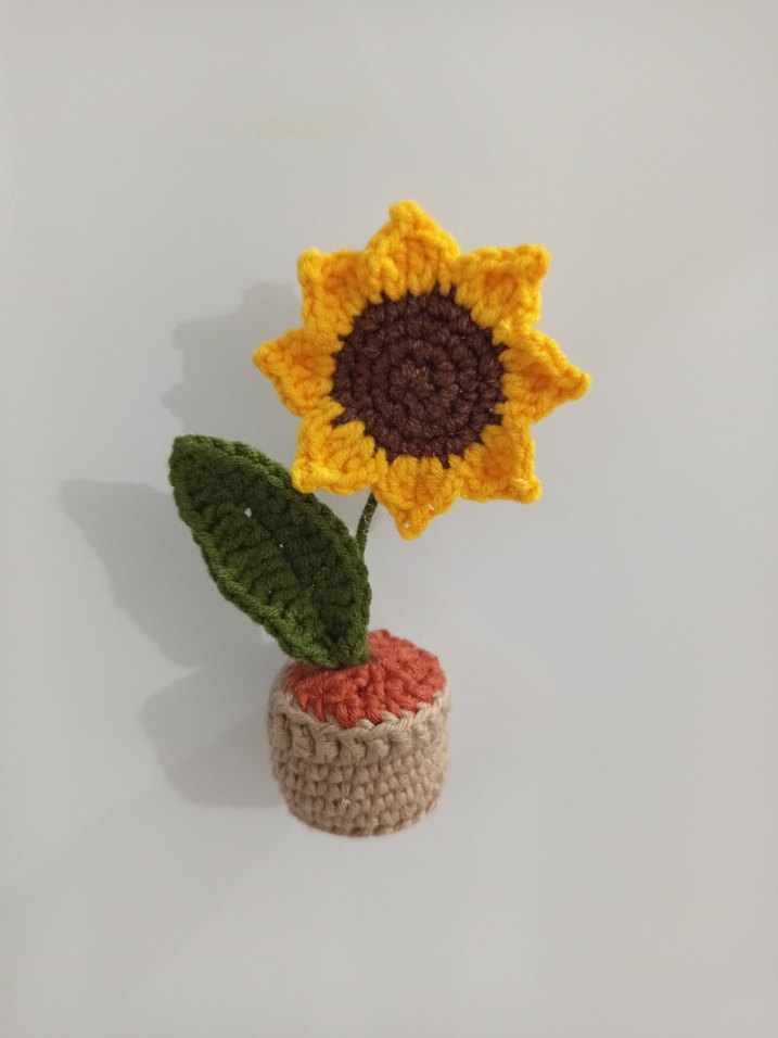 El Yapımı Bohem Günebakan Çiçeği Magnet - Görsel 2