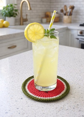 karpuz desenli bardak altlığı - Görsel 2