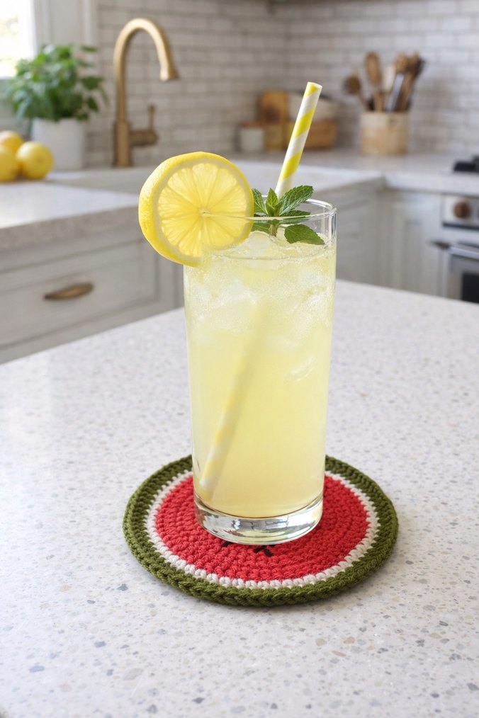 karpuz desenli bardak altlığı - Görsel 2