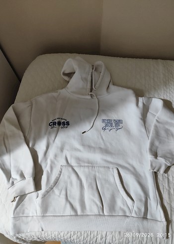 Defacto Beyaz Baskılı Fermuarlı Kadın Sweatshirt