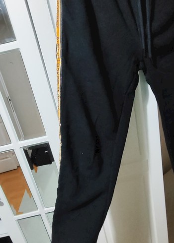 Siyah erkek Belden Bağlamalı Rahat Eşofman - Görsel 3