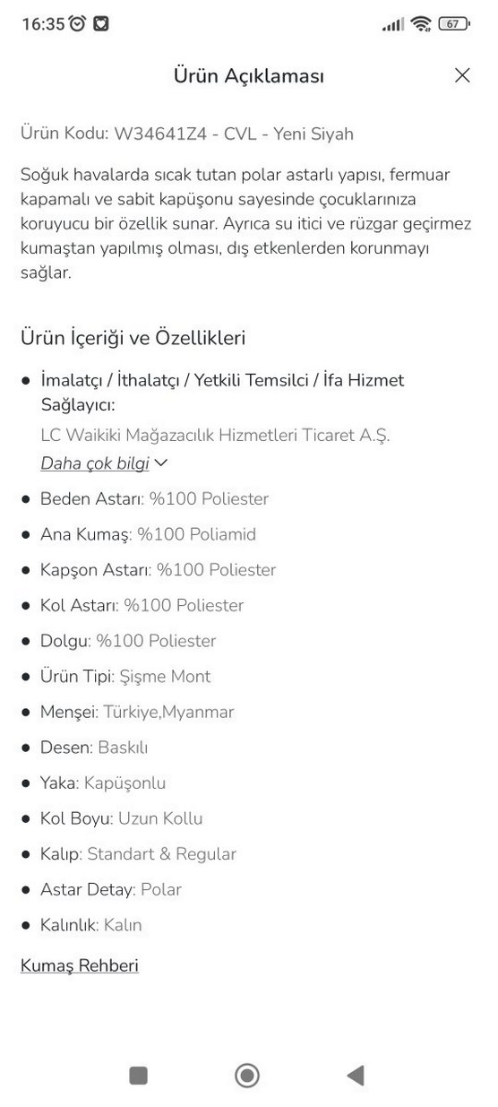 LCW Kids Siyah Erkek Çocuk Kaban - Görsel 3