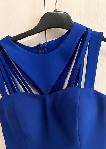 Straplez Lacivert Mini Elbise - Görsel 2